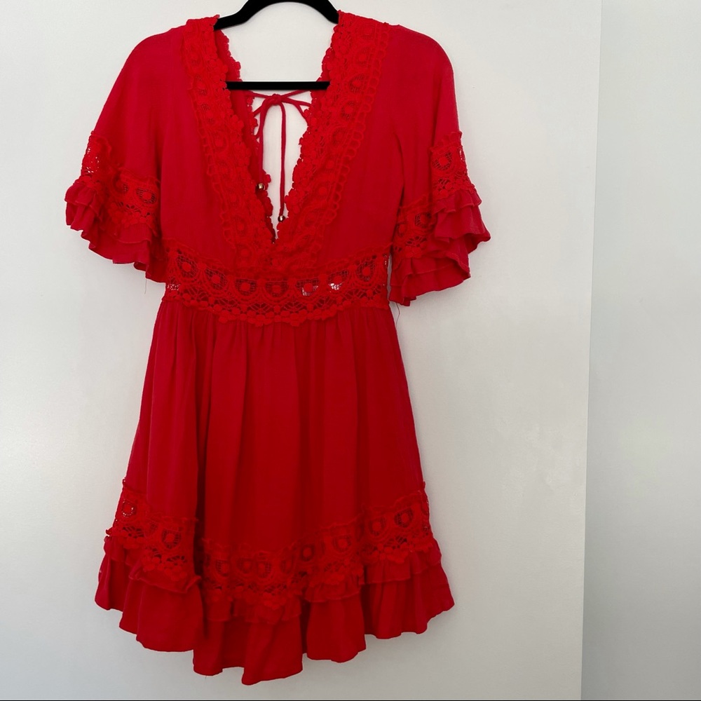 Red Mini Dress - Picture 8 of 10